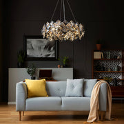 Modern Tiered Crystal Chandelier-living-room-1|Feyran