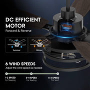vintara-52“-farmhouse-rustic-black-cage-ceiling-fan-with-lights-remote-included-ideal-for-bedroom-living-room-Motor-Forward-and-Reversible-function-2