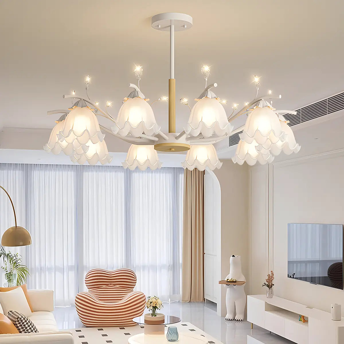 Feyran Creative Lily of the Valley Flower Chandelier