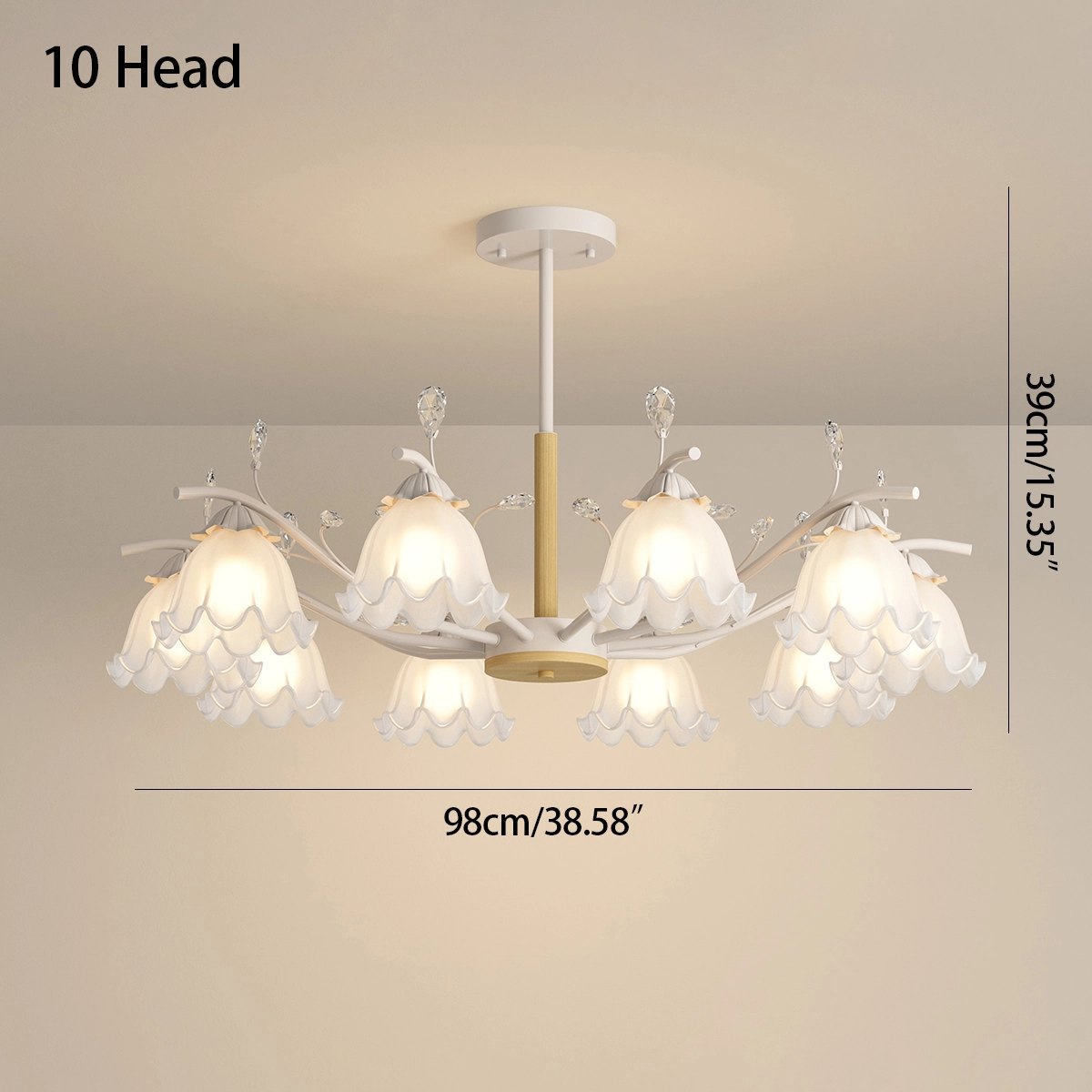 Feyran Creative Lily of the Valley Flower Chandelier
