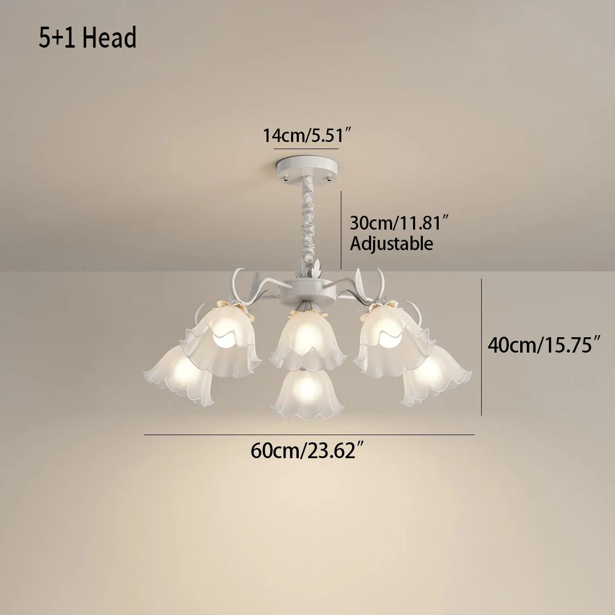 Feyran American Retro Pastoral Style Flower Chandelier