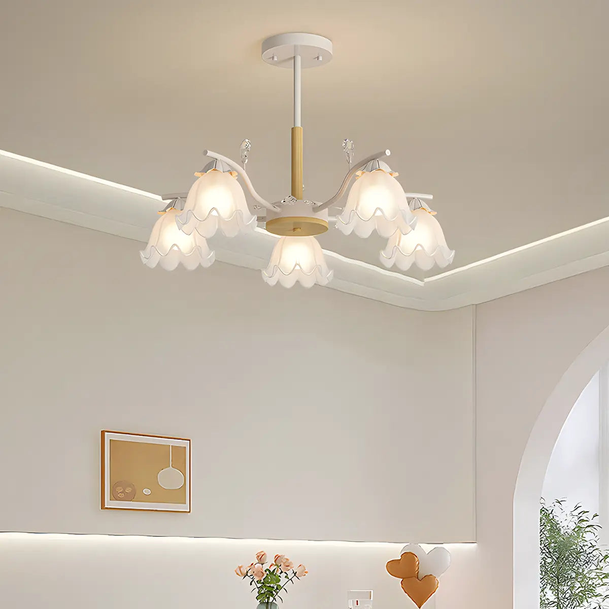 Feyran Creative Lily of the Valley Flower Chandelier
