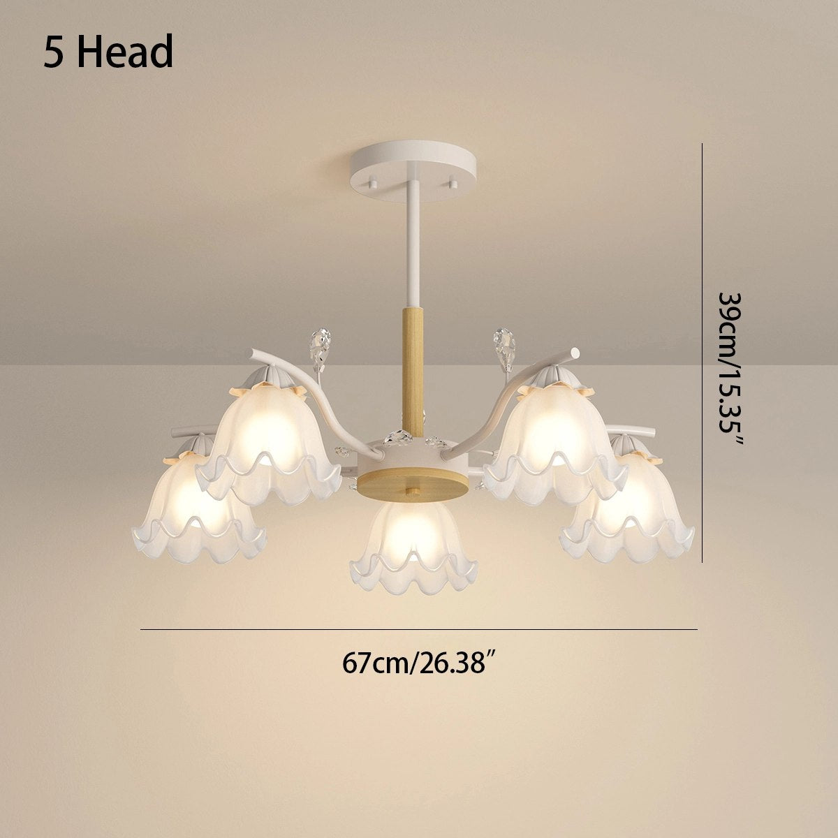 Feyran Creative Lily of the Valley Flower Chandelier