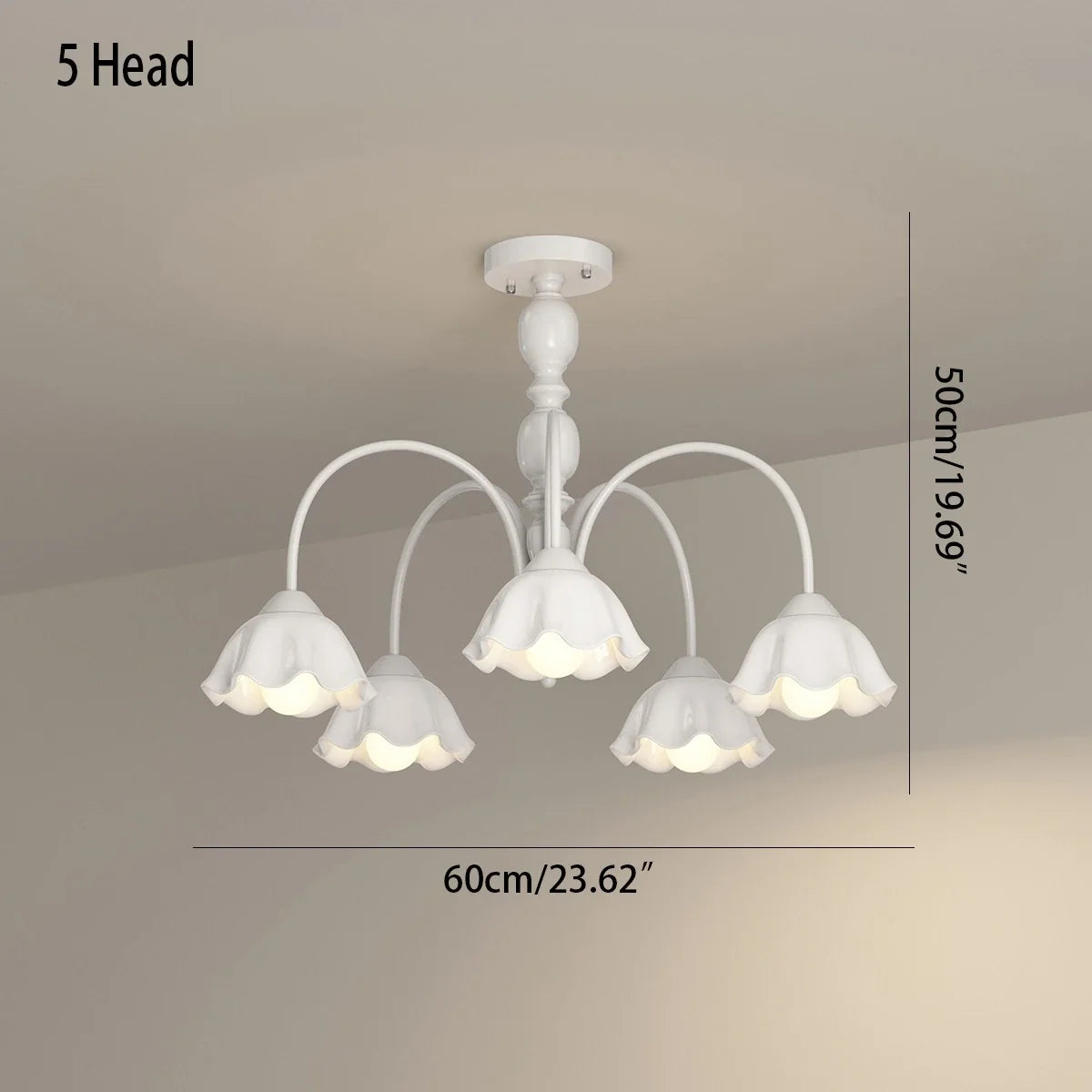 Feyran French Pastoral Style Flower Chandelier