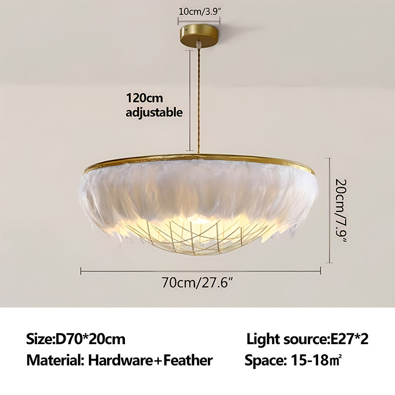 Feyran Feather Bird’s Nest Lamp for Bedroom Living Room