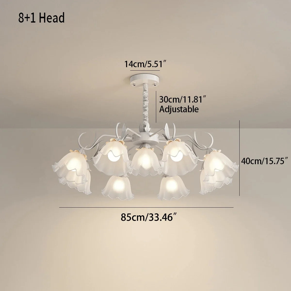Feyran American Retro Pastoral Style Flower Chandelier