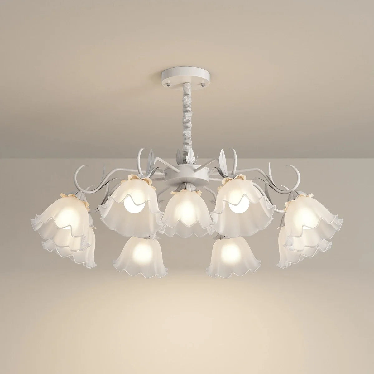 Feyran American Retro Pastoral Style Flower Chandelier