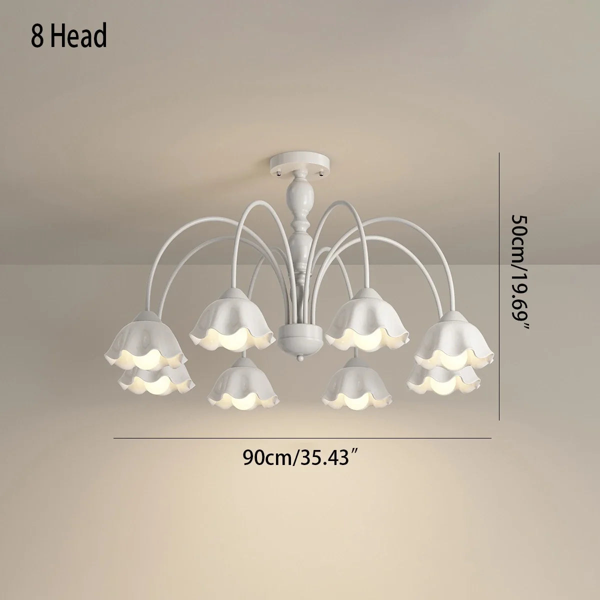 Feyran French Pastoral Style Flower Chandelier