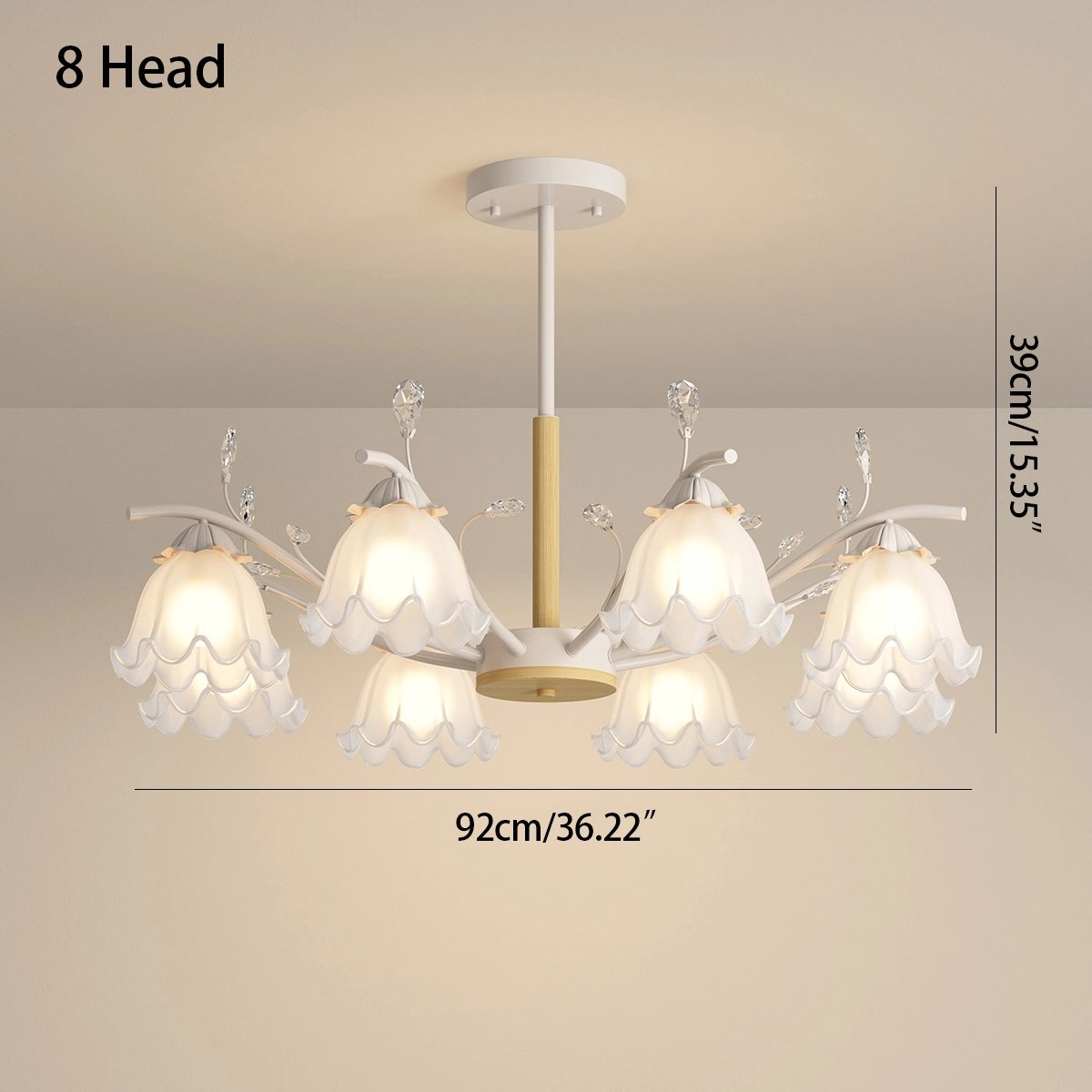 Feyran Creative Lily of the Valley Flower Chandelier